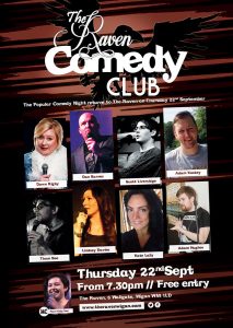 raven comedy club poster