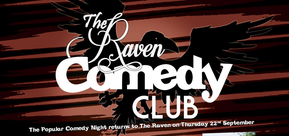 raven comedy club banner
